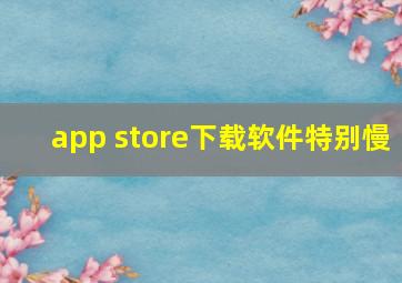 app store下载软件特别慢